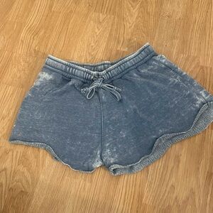 Faded Blue Casual Sweat Shorts